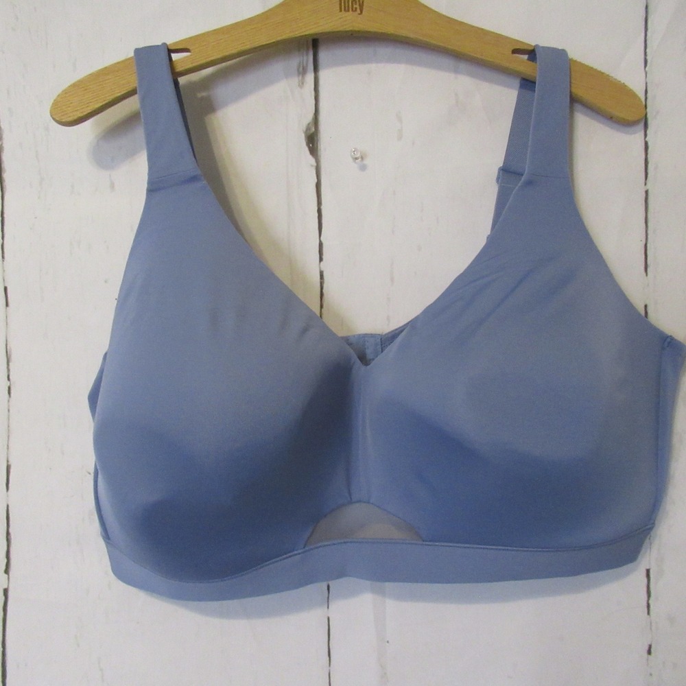 Cacique Bra 46F Blue‎ Lightly Lined No Wire Wire Free Plus Size